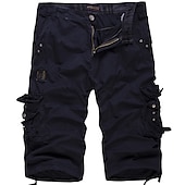 preiswerte Unterteile-Herren Cargo Shorts Kurze Hosen Kurze Hose für Wanderer Taktische Shorts Militär Sommer Außen Ripstop Atmungsaktiv Rasche Trocknung Leicht Kurze Hose Caprihose Unten Unterhalb des Knies Weiß Schwarz