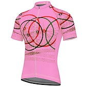 cheap Men&#039;s Jerseys-Men&#039;s Cycling Jersey Short Sleeve Bike Jersey Top with 3 Rear Pockets Mountain Bike MTB Road Bike Cycling Breathable Quick Dry Moisture Wicking Soft Yellow Pink Blue Graphic Polyester Sports Clothing