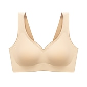 お買い得  スポーツブラとベスト-毎日伸縮性のある女性用シームレスブラフルカバープレーン