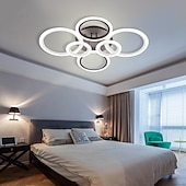 abordables Plafonniers à intensité variable-plafonnier led lueur vers l&#039;extérieur plafonnier led 4/6/8 lumières encastrées design de cercle simplicité de style moderne acrylique 90w salon salle à manger luminaire de chambre à coucher