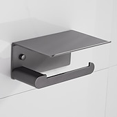 economico Set di accessori da bagno-set di accessori per il bagno, ferramenta per il bagno spazio alluminio parete grigio pistola portasciugamani / mensola angolare / porta accappatoio / porta carta igienica / portasciugamani / porta