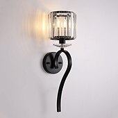 abordables Apliques de pared de cristal-Lightinthebox Aplique de pared LED de cristal mini estilo moderno estilo nórdico lámparas de pared de oro negro apliques de pared sala de estar dormitorio acero 220-240v 110-120v