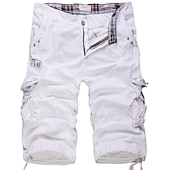 preiswerte Unterteile-Herren Cargo Shorts Kurze Hosen Kurze Hose für Wanderer Taktische Shorts Militär Sommer Außen Ripstop Atmungsaktiv Rasche Trocknung Leicht Kurze Hose Caprihose Unten Unterhalb des Knies Weiß Schwarz