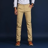 Men's Trousers Dress Pants Chinos Straight Leg Plain Stretch Breathable Full Length Formal Wedding Business Casual Stretch Black Royal Blue Micro-elastic4