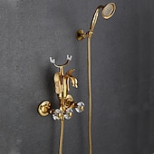 billige Badekraner-badekar armatur - moderne antikk messing veggmontering messing ventil badekar dusj blandebatterier