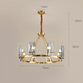 abordables Luces colgantes-Lámpara colgante de luz led, lámpara de cristal de cobre, lujo, estilo nórdico moderno, 4 6 8 cabezas, 220-240 v, 110-120 v
