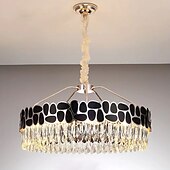 billige Lysekroner-led anheng lys krystall lysekrone sirkel 60cm 80cm lantern desgin rustfritt stål galvanisert moderne 220-240v 110-120v