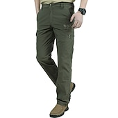 abordables Pantalones cargo-Hombre Pantalones cargo Pantalones para senderismo Bordado Cintura elástica Color sólido Transpirable Secado rápido Trabajo Ropa de calle Elegante Casual Negro Verde Ejército