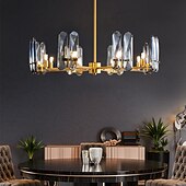 cheap Chandeliers-LED Pendant Light Crystal Chandelier Unique Design Copper Nordic Style 4 6 8 12 Heads 220-240V 110-120V
