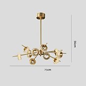 cheap Chandeliers-LED Pendant Light Chandelier Modern Gold 6 8 10 12 Heads Ring Design Copper Globe Brass Modern 220-240V 110-120V