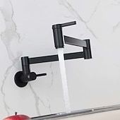 levne Skládací-kuchyňská baterie jednoduchá rukojeť se dvěma otvory chrom/nikl kartáčovaný/galvanicky pokovená středová sada moderních kuchyňských kohoutků