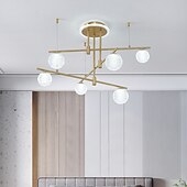cheap Unique Chandeliers-LED Ceiling Light Modern Nordic Cluster Design Chandelier Copper Modern Style Sputnik Globe Brass 9 6 Heads 84cm 105 cm 220-240V 110-120V