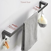 economico Set di accessori da bagno-set di accessori per il bagno, ferramenta per il bagno spazio alluminio parete grigio pistola portasciugamani / mensola angolare / porta accappatoio / porta carta igienica / portasciugamani / porta