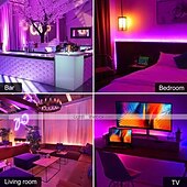 preiswerte Fernbedienung-smart rgb led strip light app control 15m 49ft 2835 smd 810 leds ir 24 key controller funktioniert mit alexa google 12v 3a adapter kit