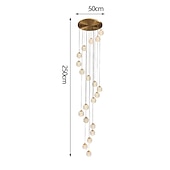 voordelige Unieke kroonluchters-kroonluchter led hanglamp globe ontwerp cluster ontwerp koper formele stijl moderne 10 15 20 heads 220-240v 110-120v