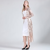 cheap Wedding Guest Wraps-Shawl &amp; Wrap Women&#039;s Wrap Elegant Bridal Long Sleeve Tulle Wedding Wraps With Split Joint For Wedding Summer