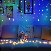 Χαμηλού Κόστους Plug In Ηλεκτρικό-led string string 3.5m 24 droop 96 leds string lights window window lights and snowflakes fairy lights Απόκριες Χριστουγεννιάτικο δημιουργικό πάρτι διακοσμητικό 220-240 v 110-120 v 1 set