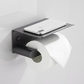 economico Set di accessori da bagno-set di accessori per il bagno, ferramenta per il bagno spazio alluminio parete grigio pistola portasciugamani / mensola angolare / porta accappatoio / porta carta igienica / portasciugamani / porta