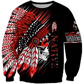 economico Felpe 3D da uomo-Per uomo Unisex Stampe astratte Umano Felpa Felpa pullover Manica lunga Felpa Rotonda Originale Essenziale Grande e alto Stampa 3D Informale Giornaliero Per eventi Stampa Primavera &amp; Autunno