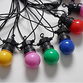 economico Plug in elettrico-luci stringa lampadina a led per esterni 5m 10m 20m luci stringa 50 100 150 led 2835 smd 1 set bianco caldo multi colore festa decorativa vacanza 100-240 v