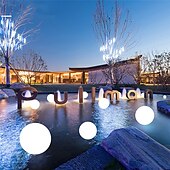 preiswerte Unterwasserlampen-1/2 stücke schwimmende pool lichter im freien solar ball mond lampe ip68 wasserdicht rgb mit fernbedienung für schwimmbad hof garten ktv bar party dekorative urlaub sommer beleuchtung