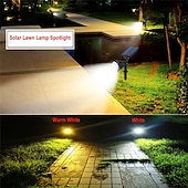 billiga Markbelysning-utomhus solvägglampor ip65 vattentät gräsmarklampa rgb byte 4 ledade pärlor landskapspotljus trädgård gräsmatta trädgård dekoration utomhusljus