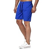 cheap Men&#039;s Swimming Shorts-Men&#039;s Board Shorts Swim Shorts Swim Trunks Beach Shorts Drawstring Elastic Waist Print Solid Color Print Quick Dry Outdoor Knee Length Daily Beach Hawaiian Chino Grass Green Black Micro-elastic