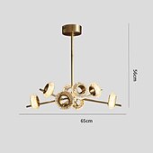 cheap Chandeliers-LED Pendant Light Chandelier Modern Gold 6 8 10 12 Heads Ring Design Copper Globe Brass Modern 220-240V 110-120V