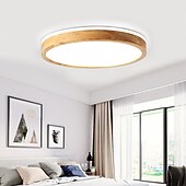 זול אורות תקרה-תאורת led כוללת אור חכם wi-fi עיצוב עגול ניתן לעמעום אורות עץ סגנון מודרני גיאומטרי מינימליסטי אומנותי 30 ס&quot;מ 40 ס&quot;מ 50 ס&quot;מ 220-240 וולט 110-120 וולט