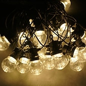 economico Plug in elettrico-luci stringa lampadina a led per esterni 5m 10m 20m luci stringa 50 100 150 led 2835 smd 1 set bianco caldo multi colore festa decorativa vacanza 100-240 v
