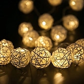economico Striscie luci ad energia solare-elegante ricevimento di matrimonio festa luci solari esterne stringa sepak takraw led luci fatate 6,5 m-30 led 5 m-20 led impermeabile ip65 luci stringa natale matrimonio festa giardino balcone