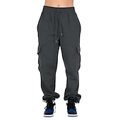 cheap Running Pants &amp; Tights-Women&#039;s Joggers Cargo Pants Drawstring Baggy Bottoms Athletic Athleisure Winter Breathable Soft Sweat wicking Gym Workout Running Jogging Sportswear Activewear Solid Colored Black White Army Green