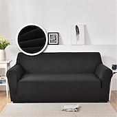 baratos Cobertura de Sofa-Capa de sofá elástica à prova de poeira e todo-poderosa, capa de sofá de tecido supermacio cor de vinho com uma capa de reforço grátis (cadeira/sofá de dois lugares/3 lugares/4 lugares)