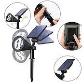 billiga Markbelysning-utomhus solvägglampor ip65 vattentät gräsmarklampa rgb byte 4 ledade pärlor landskapspotljus trädgård gräsmatta trädgård dekoration utomhusljus