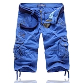 preiswerte Unterteile-Herren Cargo Shorts Kurze Hosen Kurze Hose für Wanderer Taktische Shorts Militär Sommer Außen Ripstop Atmungsaktiv Rasche Trocknung Leicht Kurze Hose Caprihose Unten Unterhalb des Knies Weiß Schwarz
