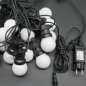 economico Plug in elettrico-luci stringa lampadina a led per esterni 5m 10m 20m luci stringa 50 100 150 led 2835 smd 1 set bianco caldo multi colore festa decorativa vacanza 100-240 v