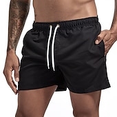 baratos shorts de natação masculinos-calções de banho masculino calções de banho com forro de malha calções de prancha de secagem rápida cordão elástico respirável com bolsos - natação surf praia desportos aquáticos cor sólida primavera