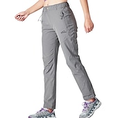 halpa Housut ja shortsit-Naisten Vaellushousut Kesä Ulko- Hengittävä Vedenkestävä Nopea kuivuminen Kevyt Housut Alaosat Joustava vyötärö Vetoketjullinen tasku Violetti Musta Spandex Metsästys Kalastus Kiipeily M L XL XXL XXXL