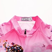 baratos Camisolas femininas-Mulheres Camisa para Ciclismo Padrão Botânico floral Flor Manga Curta Moto Camisa / Roupas Para Esporte Blusas com 3 bolsos traseiros Ciclismo de Montanha Ciclismo de Estrada Secagem Rápida Bolso