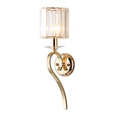 abordables Apliques de pared de cristal-Lightinthebox Aplique de pared LED de cristal mini estilo moderno estilo nórdico lámparas de pared de oro negro apliques de pared sala de estar dormitorio acero 220-240v 110-120v