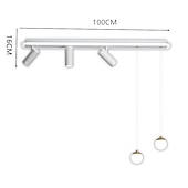 cheap Chandeliers-LED Ceiling Light With Spot Light Porch Light Modern White 80cm 100 cm Single Design Chandelier Metal Artistic Style Modern Style Stylish Painted Finishes 220-240V 110-120V