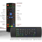 Недорогие Приставки TV Box-заводская розетка mx3-a беспроводная 2,4 ГГц воздушная мышь мини-клавиатура мини-размер новинка 81 шт. клавиши мышь умный голосовой пульт дистанционного управления радиочастотная беспроводная
