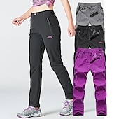 halpa Housut ja shortsit-Naisten Vaellushousut Kesä Ulko- Hengittävä Vedenkestävä Nopea kuivuminen Kevyt Housut Alaosat Joustava vyötärö Vetoketjullinen tasku Violetti Musta Spandex Metsästys Kalastus Kiipeily M L XL XXL XXXL
