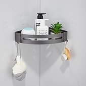 economico Set di accessori da bagno-set di accessori per il bagno, ferramenta per il bagno spazio alluminio parete grigio pistola portasciugamani / mensola angolare / porta accappatoio / porta carta igienica / portasciugamani / porta