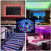 זול שלט רחוק-אורות רצועת led rgb 10 m tiktok אורות 2835 smd 600 led מחרוזת קלטת 44 מפתח ir שלט רחוק led סרט סרט תחת ארון קישוט