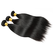 levne 3 svazky lidských vlasových pramenů-3 svazky Vlasy na vlasy Brazilské vlasy Volný Rozšíření lidský vlas Remy lidské vlasy 100% svazky Remy Hair Weave 300 g Lidské vlasy Vazby Příčesky z pravých vlasů 8-28 inch Přírodní barva