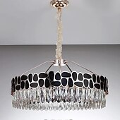 billige Lysekroner-led anheng lys krystall lysekrone sirkel 60cm 80cm lantern desgin rustfritt stål galvanisert moderne 220-240v 110-120v