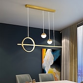 cheap Cluster Design-LED Pendant Light Kitchen Island Light Modern Black Gold 80cm Lantern Desgin Pendant Light Metal Painted Finishes Modern 220-240V 110-120V