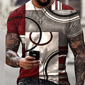 cheap Men's Plus Size T-shirts-Men's Plus Size Shirt Big and Tall Graphic Round Neck Print Short Sleeve Summer Designer Casual Big and Tall Daily Holiday Tops