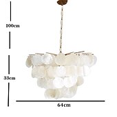 baratos Candeeiros de Lustre-5-luz 64 cm Design de lanterna Lustres Metal Concha Acabamentos Pintados Moderno 110-120V 220-240V